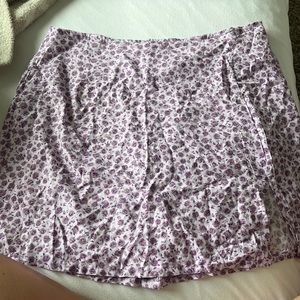 Motel Rocks Purple Floral Mini Skirt Size L